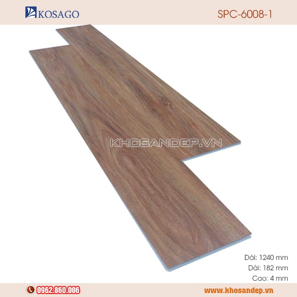 Sản phẩm sàn nhựa vân gỗ trong nhà SPC 6008 - 1
