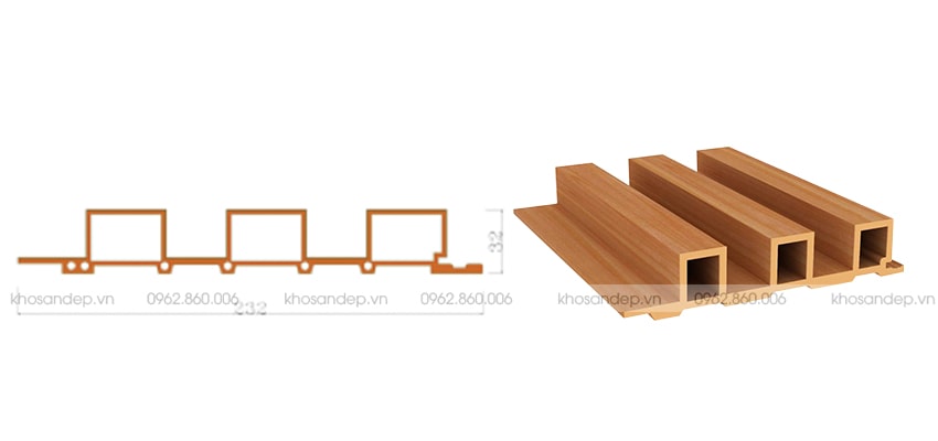 Thông số kỹ thật của gỗ nhựa GW-PC232T34 | KOSAGO
