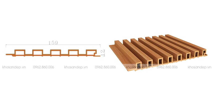 Thông số kỹ thật của gỗ nhựa GW-PC159T12 | KOSAGO