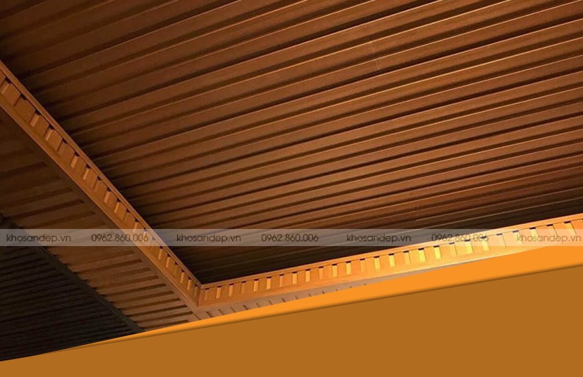 Ứng dụng của gỗ nhựa GW-PC232T34 trong ốp trần | KOSAGO