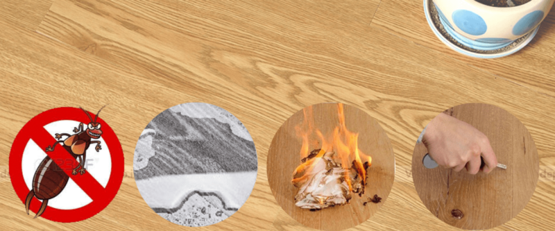 Sàn nhựa giả gỗ ngoài trời: Chống cháy, chống côn trùng, trống ẩm, trầy xước - Kosago